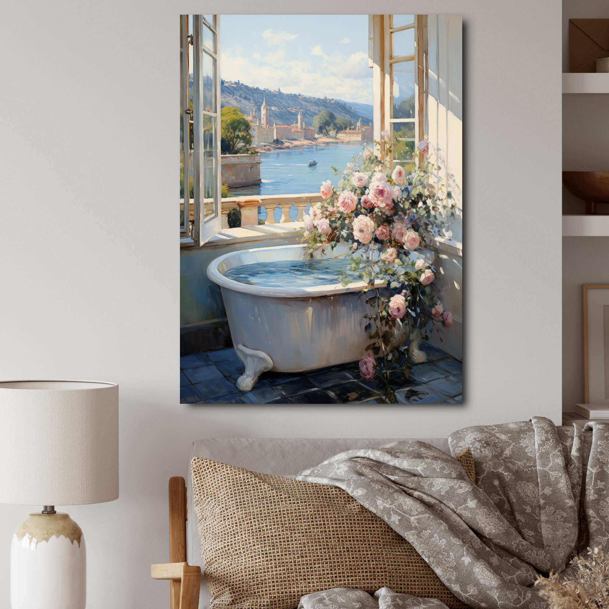 Red Barrel Studio® French Bathroom - Floral Wall Art Prints & Reviews ...